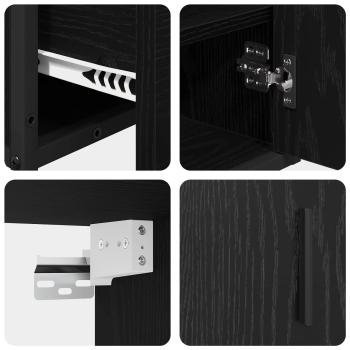 Badezimmermöbel Set 2 pcs Schwarze Eiche 65 x 33 x 60 cm