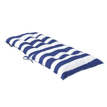 Niedriglehner-Auflagen 2 Stk. Blau Weiß Gestreift Oxford-Gewebe