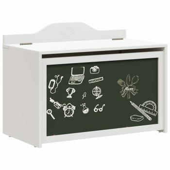 Spielzeugbox mit Speicher Weiß 73 x 33 x 55 cm Holzwerkstoff
