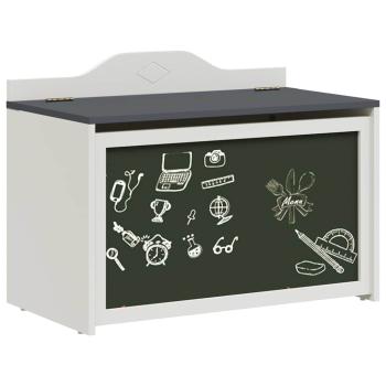 Spielzeugbox Grau und Weiß 73 x 33 x 55 cm Holzwerkstoff