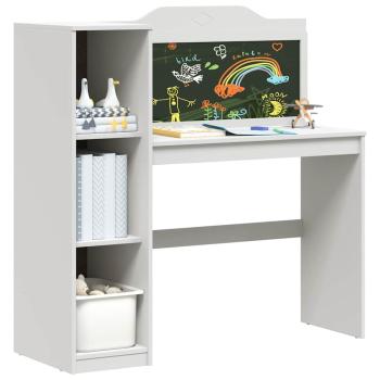 Kreidetafel Schreibtisch Weiß 120 x 45 x 118.5 cm Holzwerkstoff