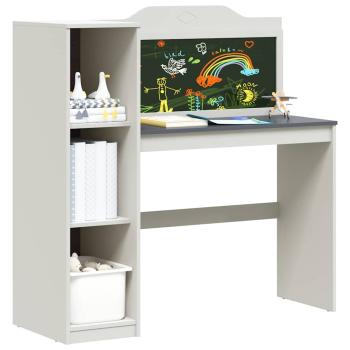 Kreidetafel Schreibtisch Weiß und grau 120 x 45 x 118.5 cm