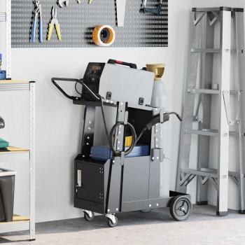 ARDEBO.de - Schweißwagen Schwarz 90 x 46 x 96 cm Stahl