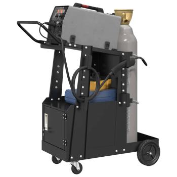 Schweißwagen Schwarz 90 x 46 x 96 cm Stahl