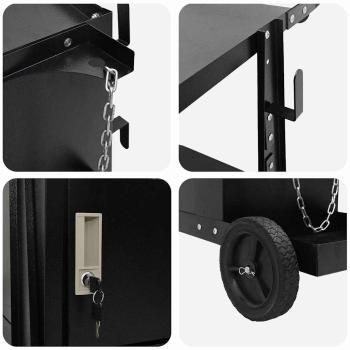 Schweißwagen Schwarz 90 x 46 x 96 cm Stahl