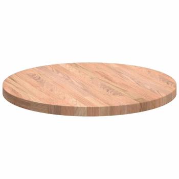 Tischplatte Hellbraun Ø 50 x 2.5 cm Massives Eichenholz