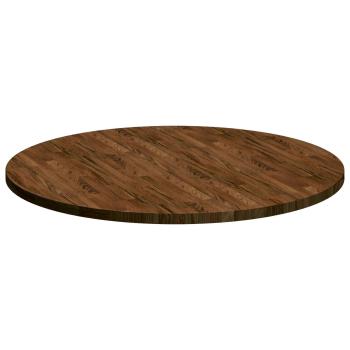 Tischplatte Hellbraun Ø 90 x 2.5 cm Massives Eichenholz