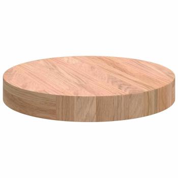 Tischplatte Sonstiges Hellbraun Ø 30 x 4 cm Massives Eichenholz