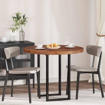 ARDEBO.de - Tischplatte Dunkelbraun Ø 90 x 4 cm Massives Eichenholz