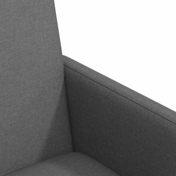 Esszimmerstuhl mit Rad 2 pcs Dunkelgrau 57 x 66 x 94 cm Stoff