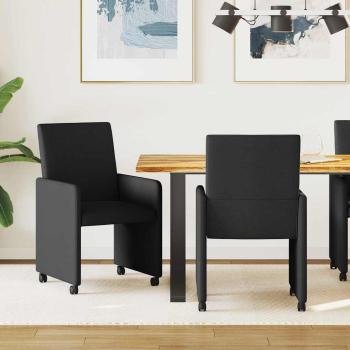 ARDEBO.de - Esszimmerstuhl mit Kissen 2 pcs Schwarz 57 x 66 x 94 cm Stoff