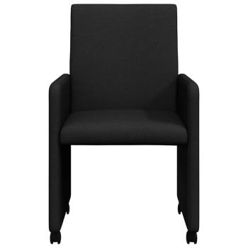 Esszimmerstuhl mit Kissen 2 pcs Schwarz 57 x 66 x 94 cm Stoff