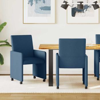 ARDEBO.de - Esszimmerstuhl mit Kissen 2 pcs Blau 57 x 66 x 94 cm Stoff