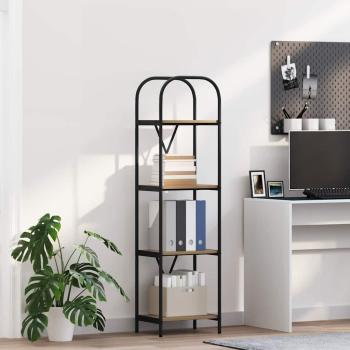 ARDEBO.de - Regal Eiche handwerklich 40 x 30 x 146 cm Holzwerkstoff