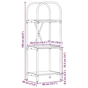 Regal Sonoma Eiche 40 x 30 x 109 cm Holzwerkstoff