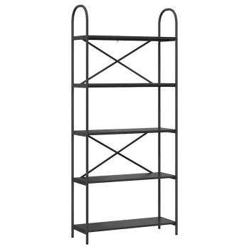 Regal Schwarze Eiche 80 x 30 x 183 cm Holzwerkstoff