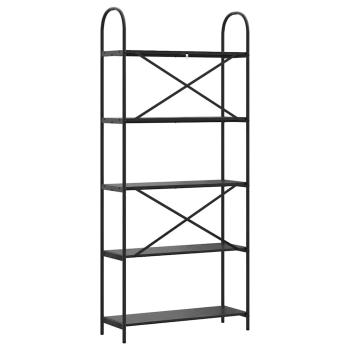 Regal Schwarze Eiche 80 x 30 x 183 cm Holzwerkstoff