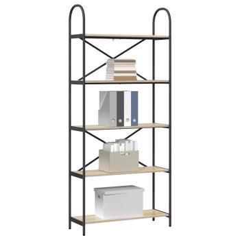 Bücherregal 5 Ebenen 80 x 30 x 183 cm Holzwerkstoff