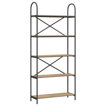 Regal Eiche handwerklich 80 x 30 x 183 cm Holzwerkstoff