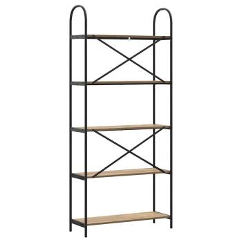 Regal Eiche handwerklich 80 x 30 x 183 cm Holzwerkstoff