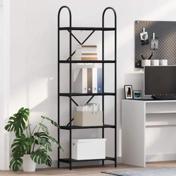 ARDEBO.de - Regal Schwarze Eiche 60 x 30 x 183 cm Holzwerkstoff