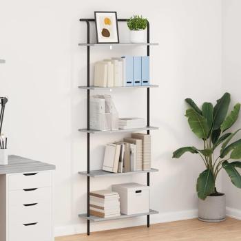 ARDEBO.de - Regal Grau Sonoma 60 x 24 x 168 cm Holzwerkstoff