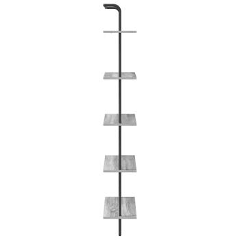 Regal Grau Sonoma 60 x 24 x 168 cm Holzwerkstoff