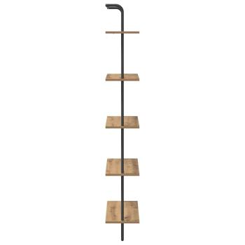 Regal Eiche handwerklich 60 x 24 x 168 cm Holzwerkstoff