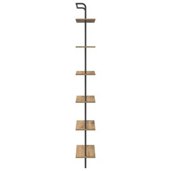Regal Eiche handwerklich 60 x 24 x 203 cm Holzwerkstoff