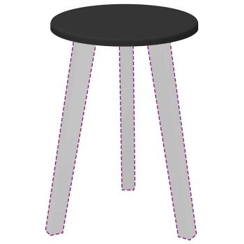 Tischplatte Schwarz 30 x 30 x 1,5 cm Holzwerkstoff