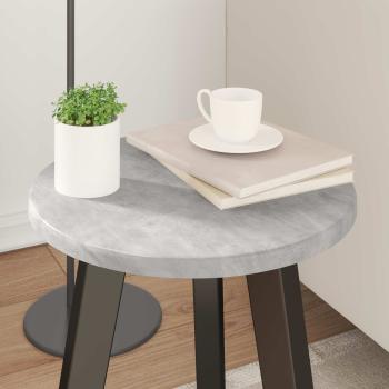 Tischplatte Ø 30 x 1,5 cm Rund Holzwerkstoff Betongrau