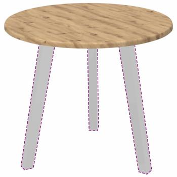 Tischplatte Eiche handwerklich 50 x 50 x 1.5 cm Holzwerkstoff