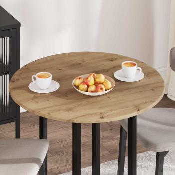 Tischplatte Eiche handwerklich 80 x 80 x 1.5 cm Holzwerkstoff