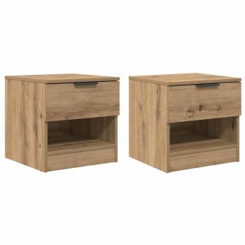 Bettschrank 2 pcs Eiche handwerklich 40 x 39 x 40 cm