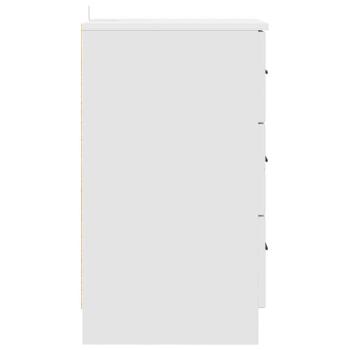 Nachttisch mit Schubladen Weiß 38 x 38 x 66 cm Holzwerkstoff