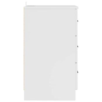 Nachttisch Hochglanz-Weiß 38 x 38 x 66 cm Holzwerkstoff