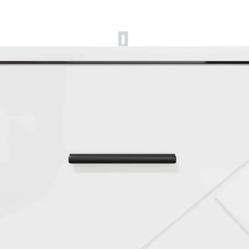 Nachttisch Hochglanz-Weiß 38 x 38 x 66 cm Holzwerkstoff