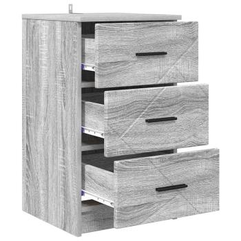 Nachttisch Grau Sonoma 38 x 38 x 66 cm Holzwerkstoff