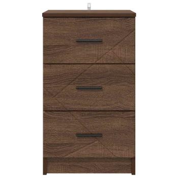 Nachttisch Braune Eiche 38 x 38 x 66 cm Holzwerkstoff