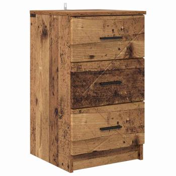 Nachttisch mit Schubladen Altholz 38 x 38 x 66 cm Holzwerkstoff