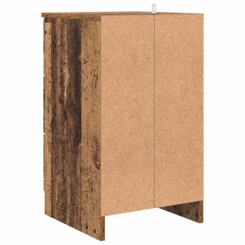 Nachttisch mit Schubladen Altholz 38 x 38 x 66 cm Holzwerkstoff
