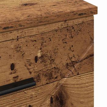 Nachttisch mit Schubladen Altholz 38 x 38 x 66 cm Holzwerkstoff