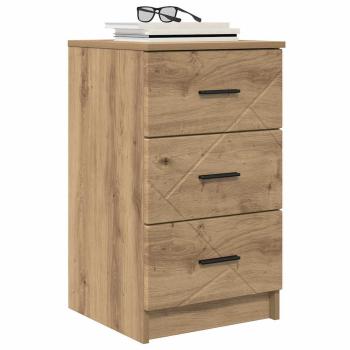 Nachttisch Eiche handwerklich 38 x 38 x 66 cm Holzwerkstoff