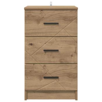 Nachttisch Eiche handwerklich 38 x 38 x 66 cm Holzwerkstoff
