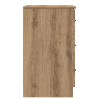 Nachttisch Eiche handwerklich 38 x 38 x 66 cm Holzwerkstoff