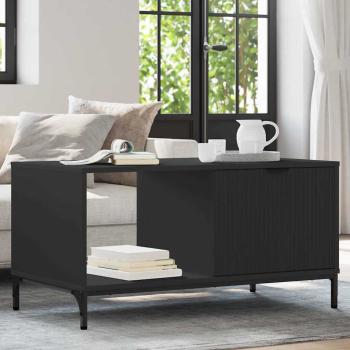 ARDEBO.de - Couchtisch Schwarz 90 x 49 x 46 cm Holzwerkstoff