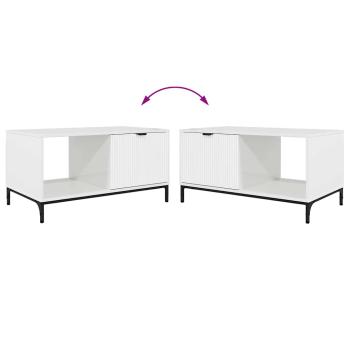 Couchtisch Hochglanz-Weiß 90 x 49 x 46 cm Holzwerkstoff