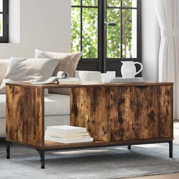 ARDEBO.de - Couchtisch Räuchereiche 90 x 49 x 46 cm Holzwerkstoff