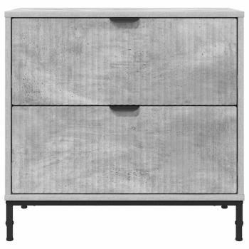 Nachttisch Betongrau 63,5 x 36 x 61 cm Holzwerkstoff