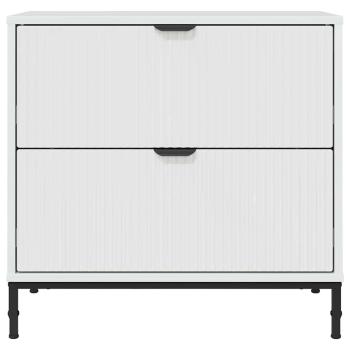 Nachttisch Hochglanz-Weiß 63,5 x 36 x 61 cm Holzwerkstoff